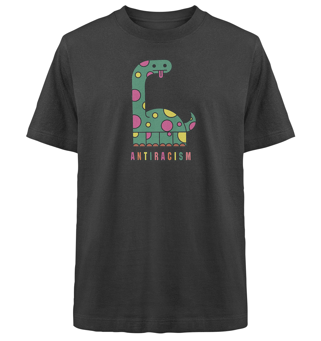 Anti Racism Dino - Heavy Oversized Shirt - Equal Rebels