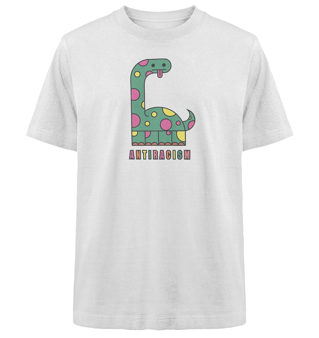 Anti Racism Dino - Heavy Oversized Shirt - Equal Rebels