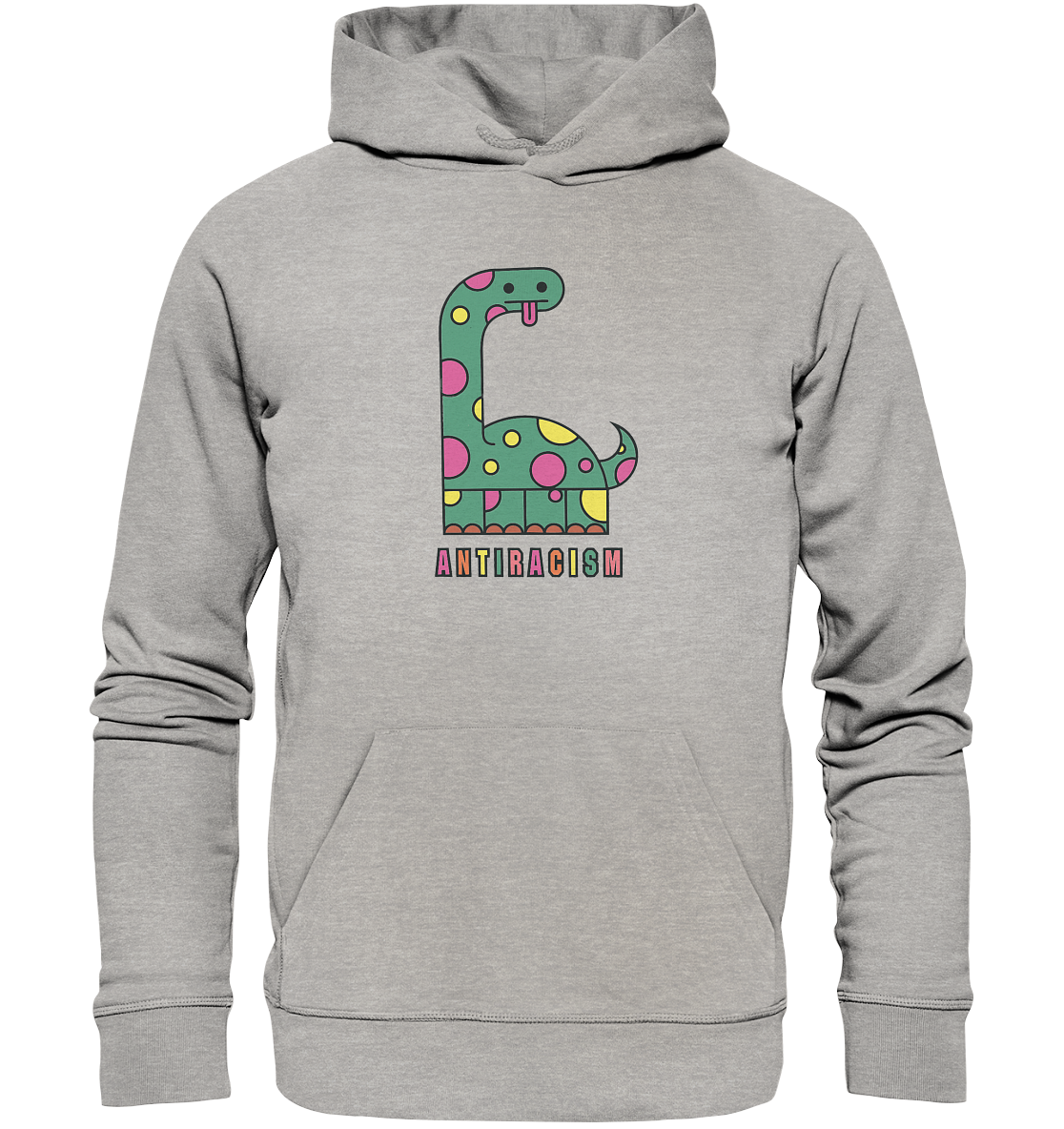 Anti Racism Dino - Organic Unisex Hoodie - Equal Rebels