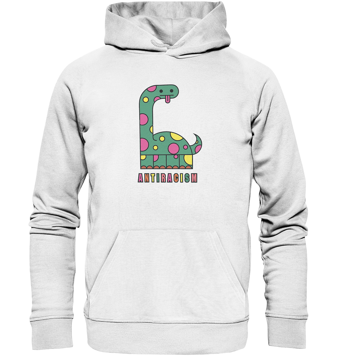 Anti Racism Dino - Organic Unisex Hoodie - Equal Rebels