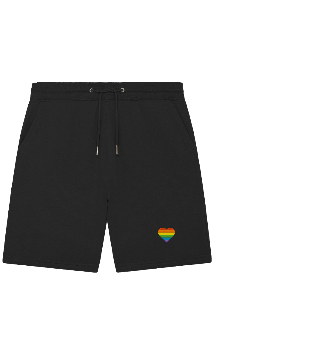 Regenbogenherz Pride LGBTQIA+ - Organic Jogger Shorts (Stick) - Equal Rebels