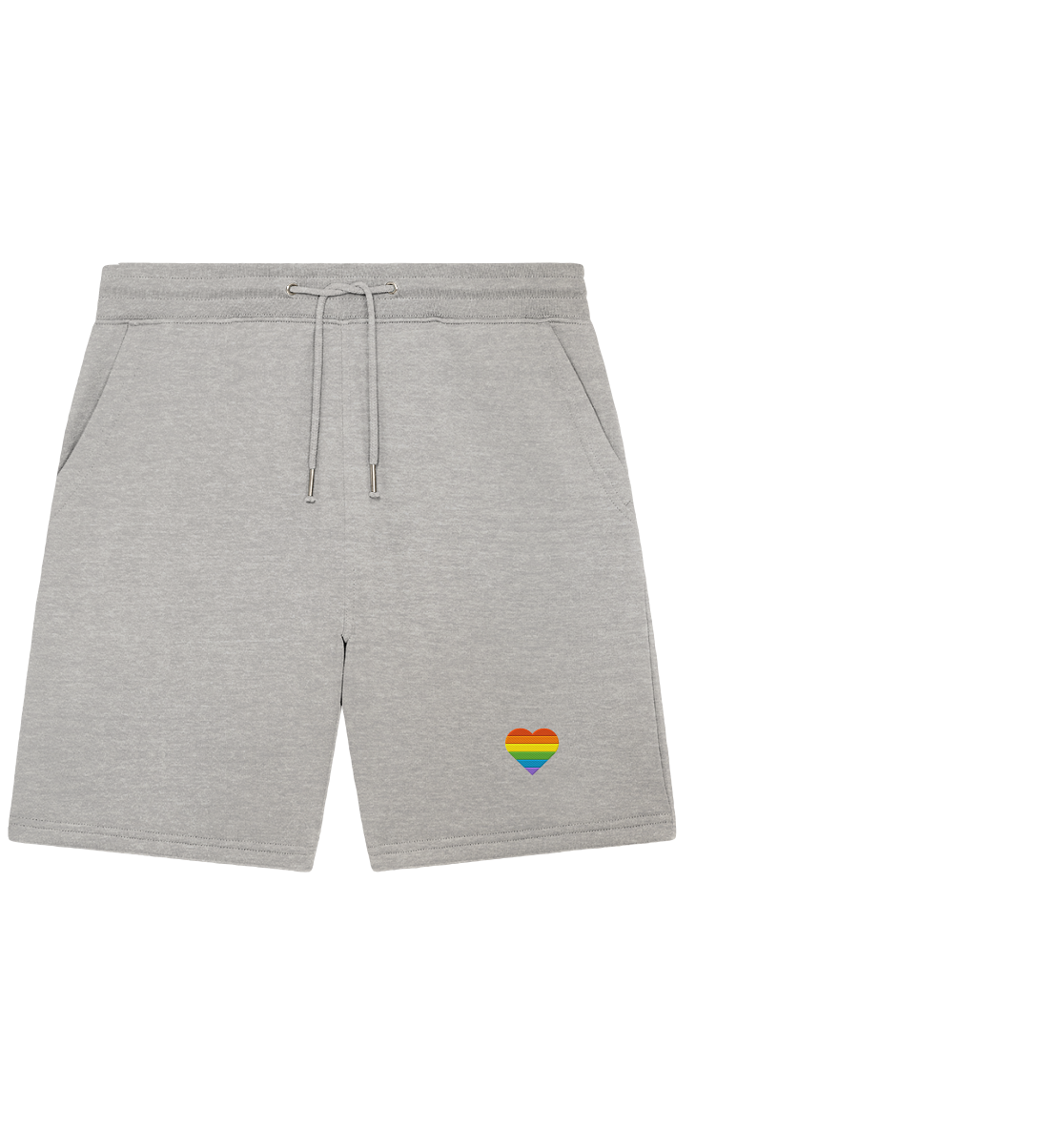 Regenbogenherz Pride LGBTQIA+ - Organic Jogger Shorts (Stick) - Equal Rebels