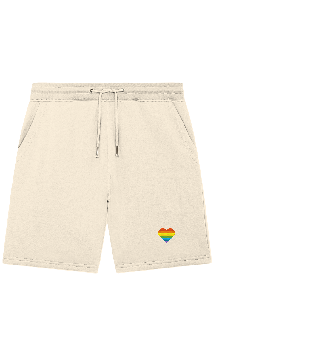 Regenbogenherz Pride LGBTQIA+ - Organic Jogger Shorts (Stick) - Equal Rebels