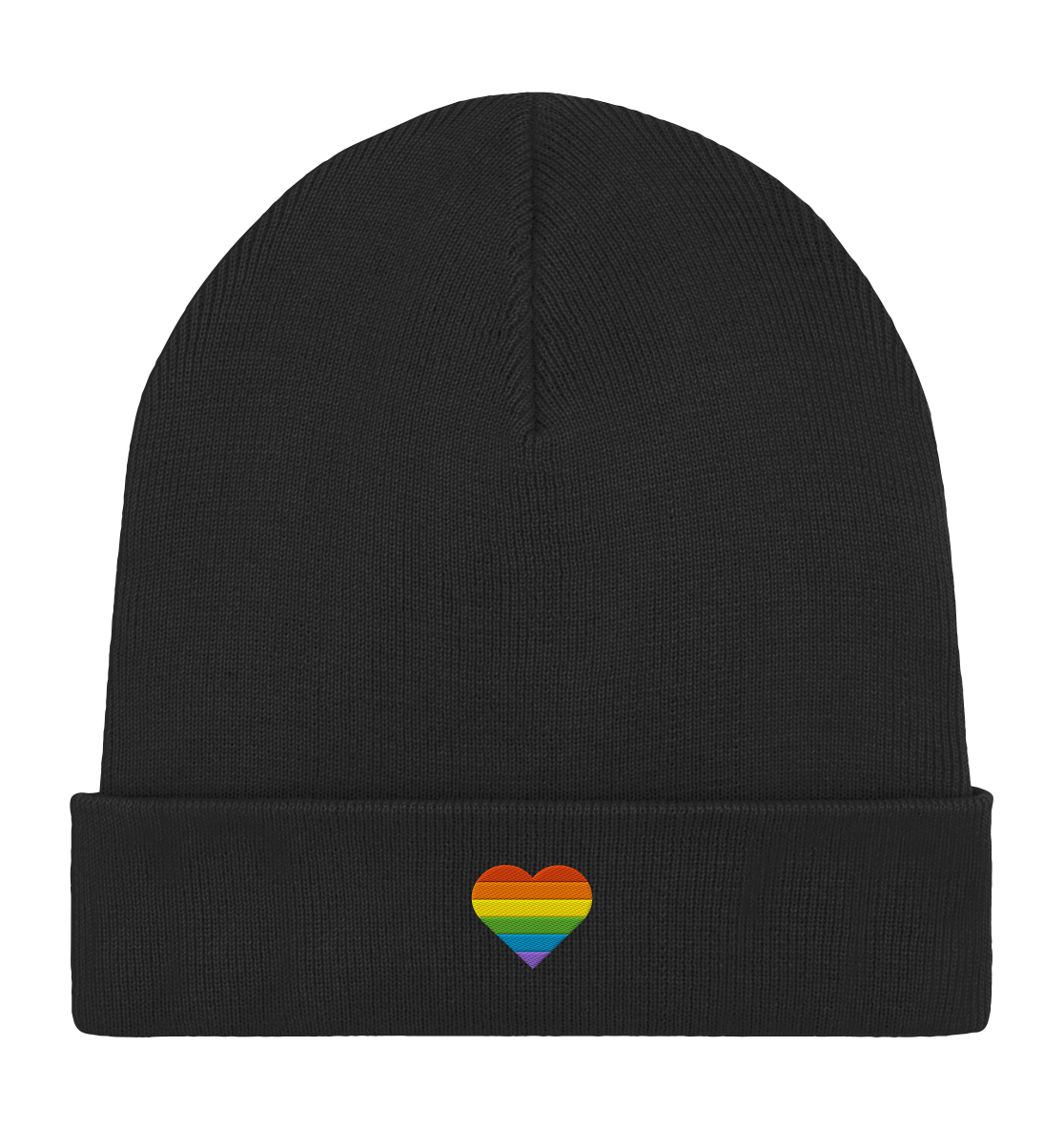 Regenbogenherz Pride LGBTQIA+ - Organic Rib Beanie - Equal Rebels