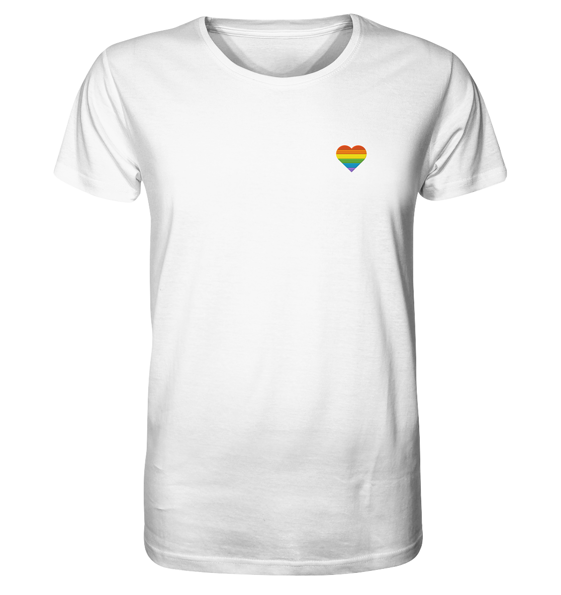 Regenbogenherz Pride LGBTQIA+ - Organic Unisex Shirt (Stick) - Equal Rebels