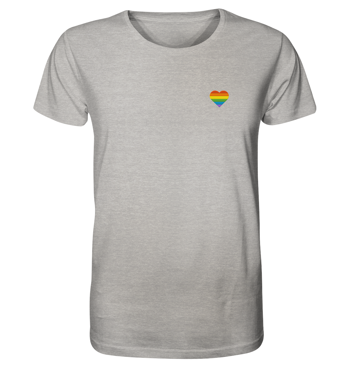 Regenbogenherz Pride LGBTQIA+ - Organic Unisex Shirt (Stick) - Equal Rebels