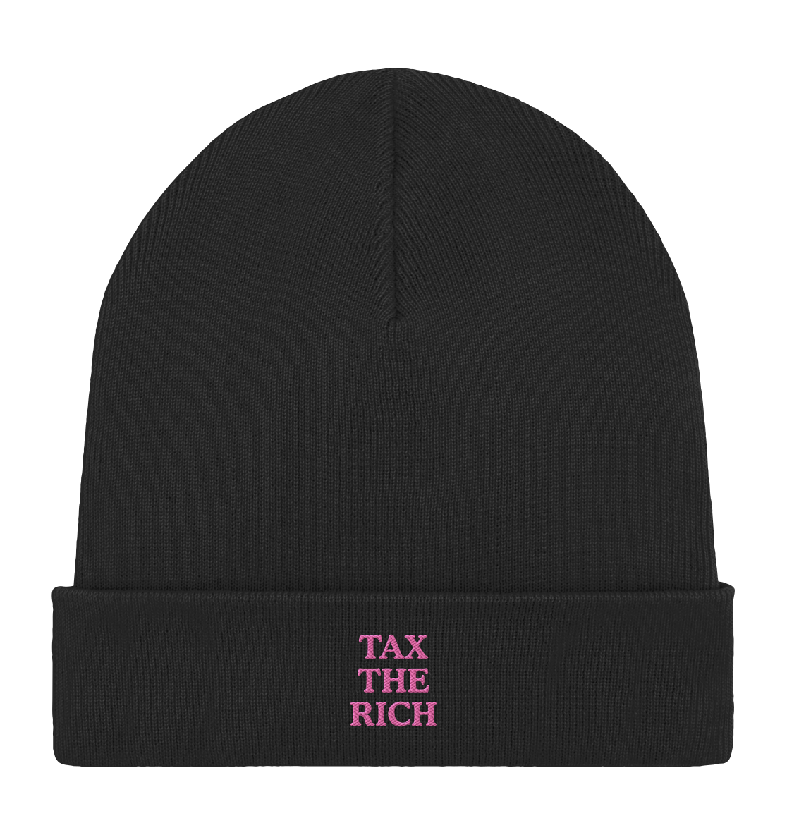 TAX THE RICH (ROSA) - Organic Rib Beanie - Equal Rebels