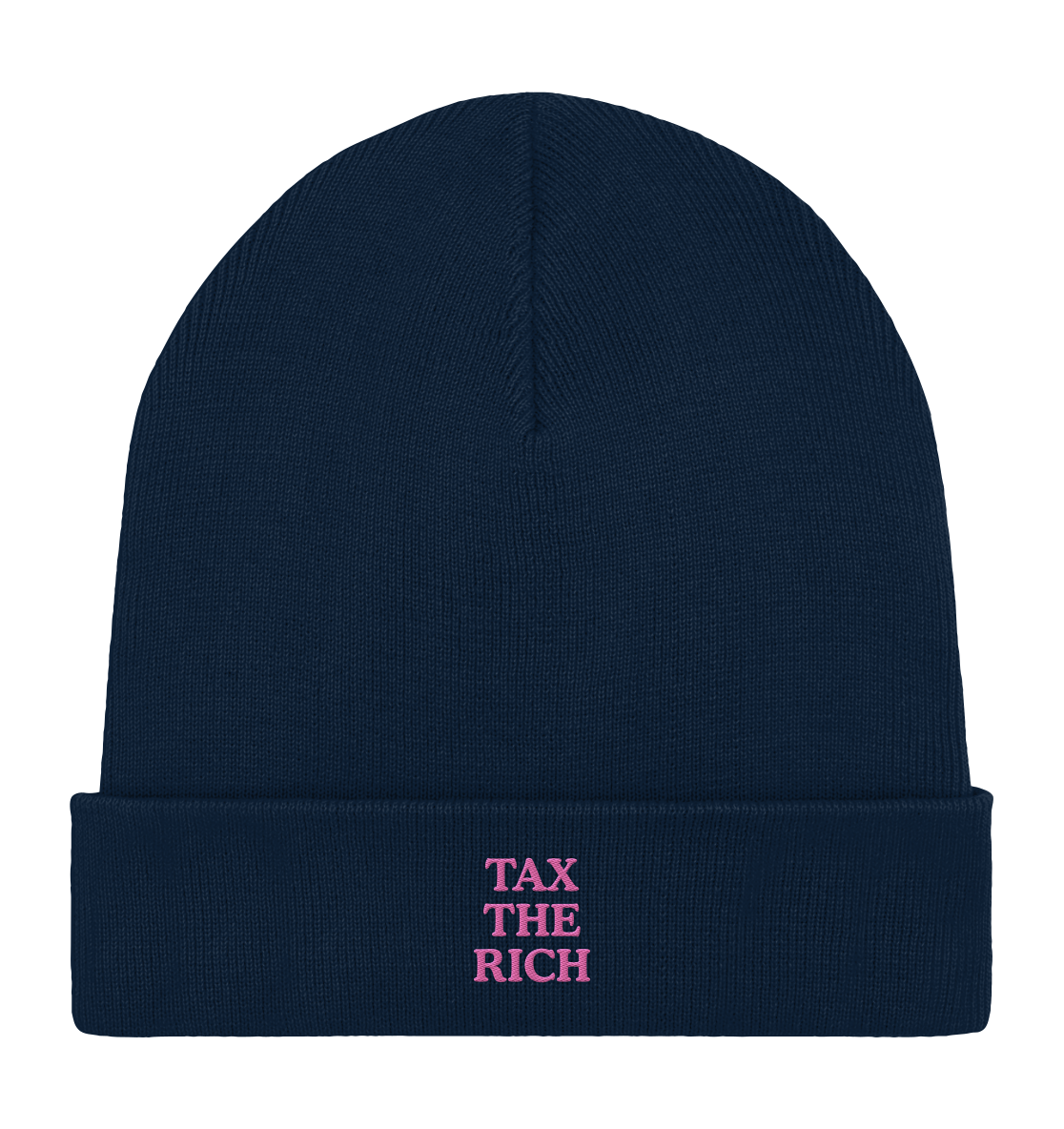 TAX THE RICH (ROSA) - Organic Rib Beanie - Equal Rebels