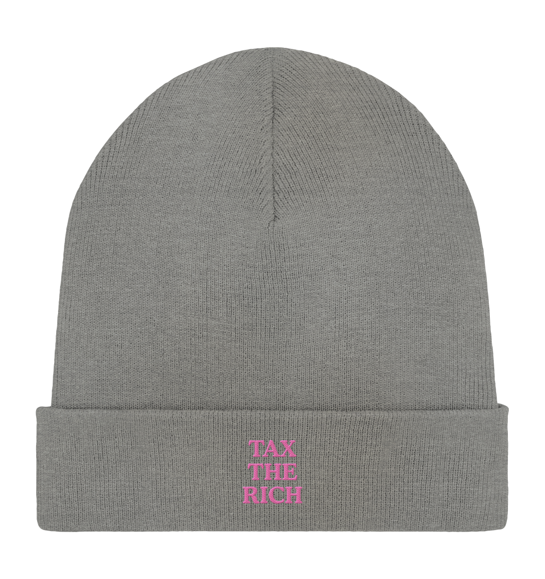 TAX THE RICH (ROSA) - Organic Rib Beanie - Equal Rebels
