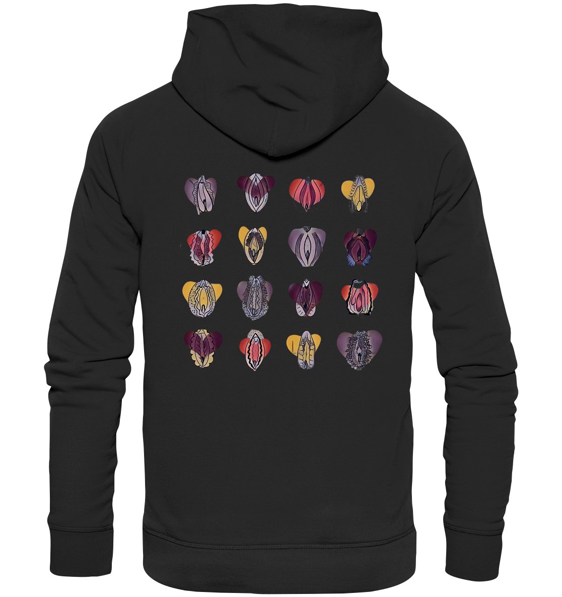 Vulva Collection (Backprint) - Organic Unisex Hoodie - Equal Rebels