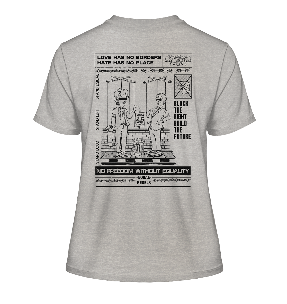 Anti AfD Brutalism (Backprint) - Ladies Organic Shirt