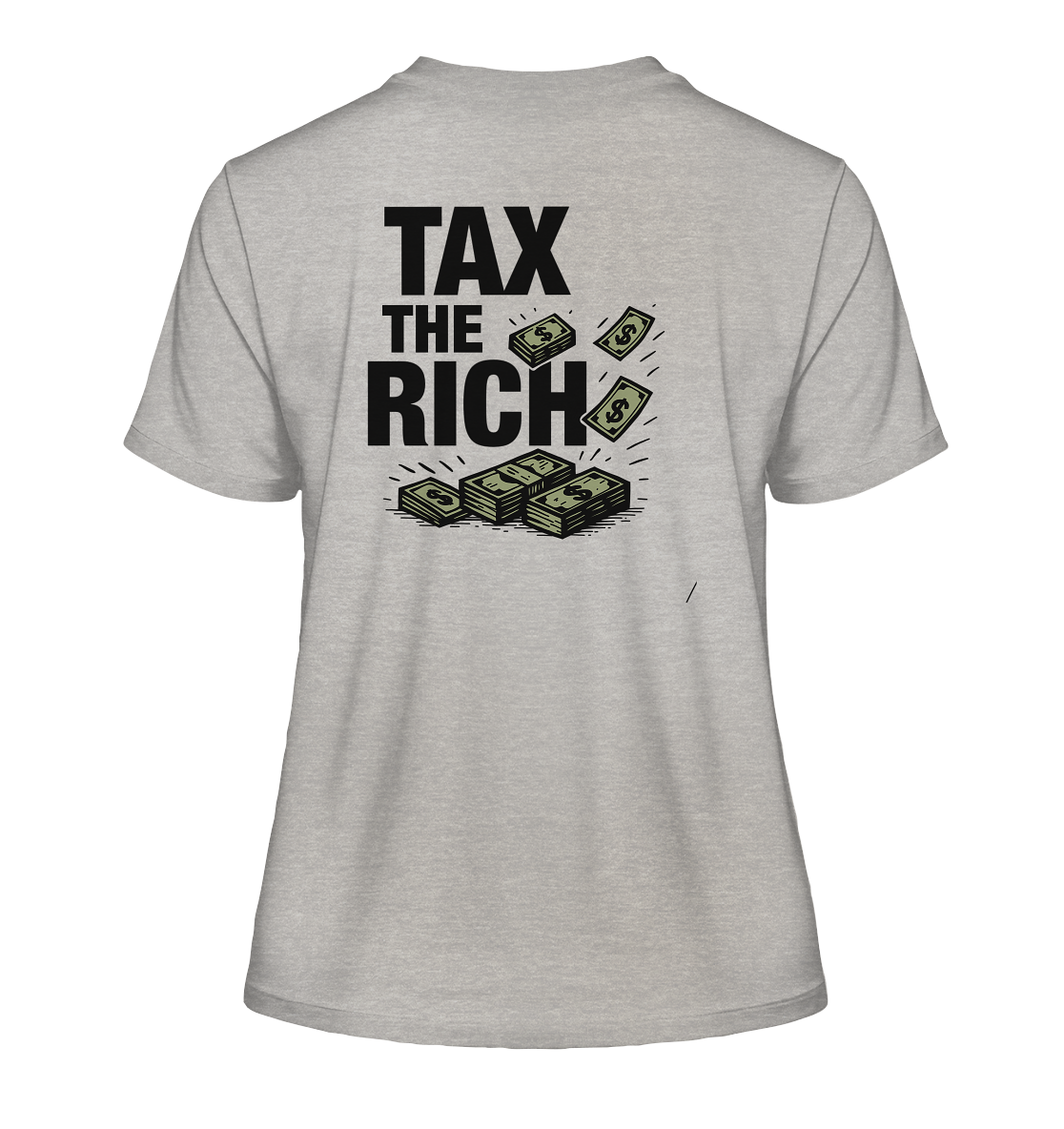 Tax The Rich Bills - Ladies Organic Shirt (Backprint)