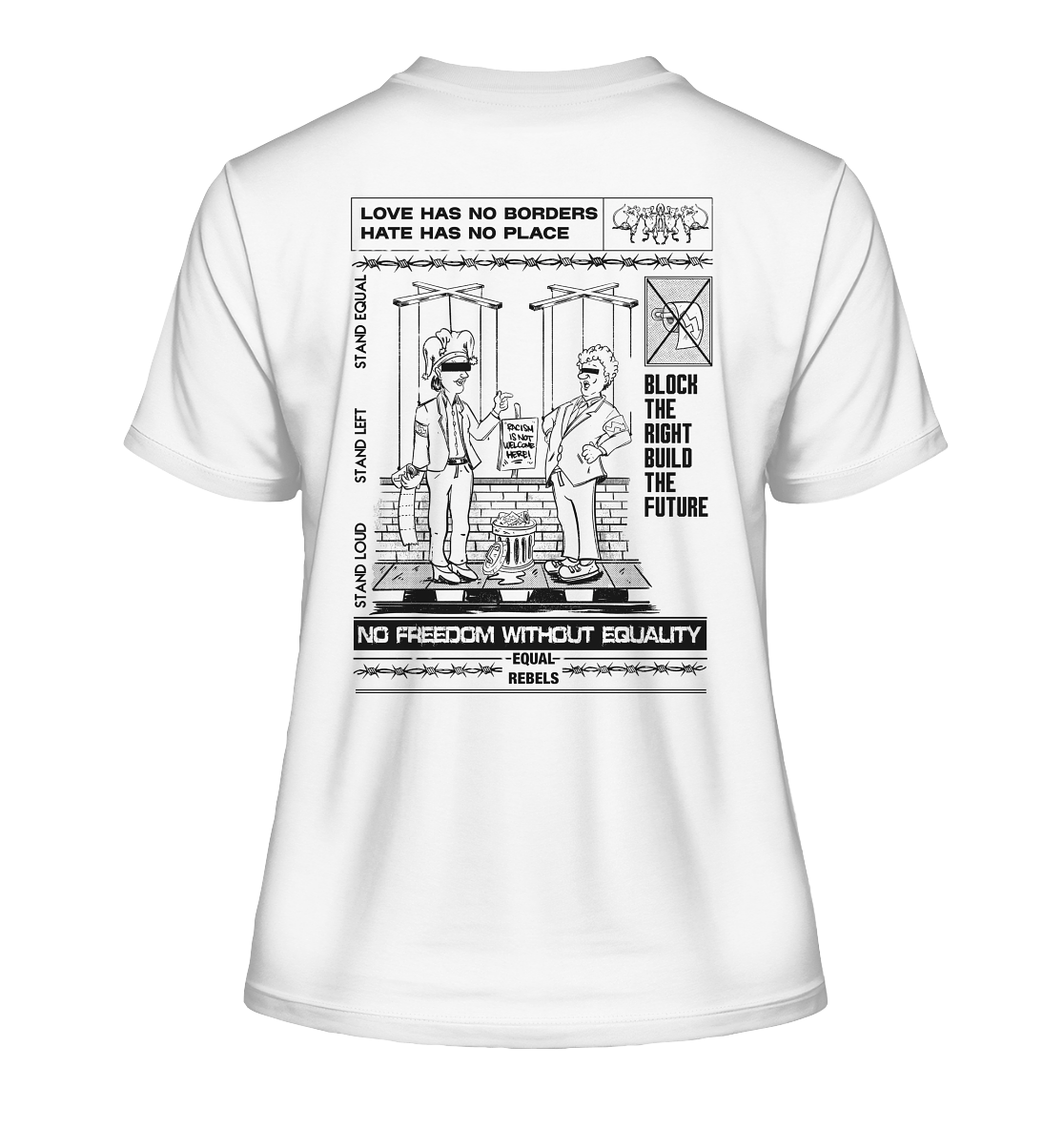 Anti AfD Brutalism (Backprint) - Ladies Organic Shirt