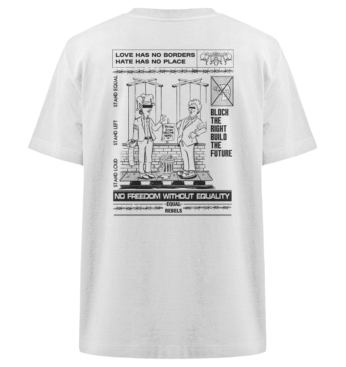 Anti AfD Brutalism (Backprint) - Heavy Oversized Shirt