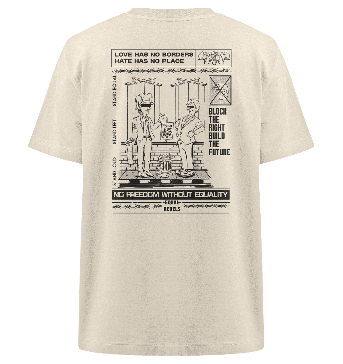 Anti AfD Brutalism (Backprint) - Heavy Oversized Shirt
