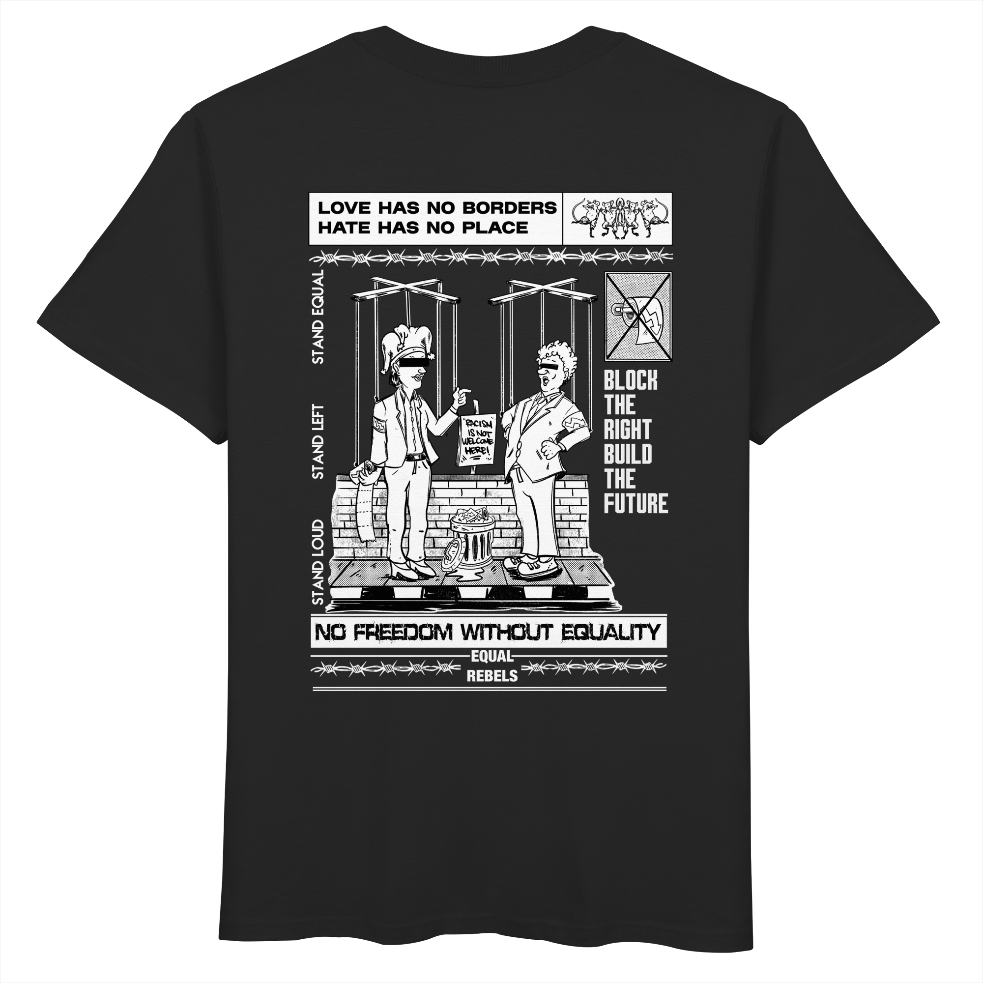Anti AfD Brutalism (Backprint) - Organic Unisex Shirt