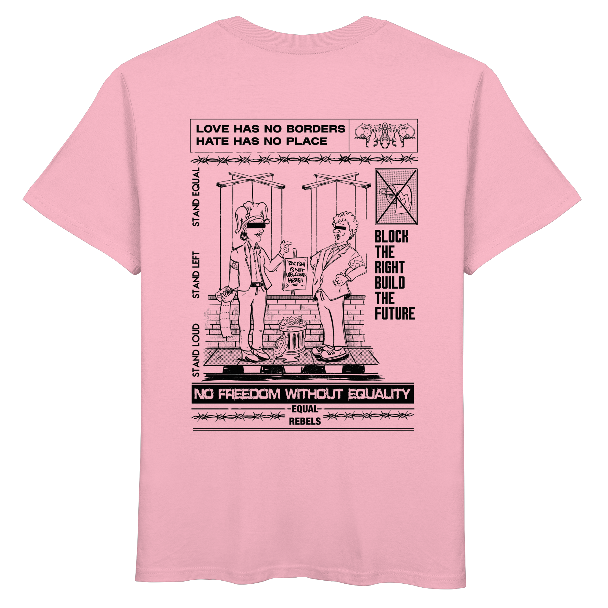 Anti AfD Brutalism (Backprint) - Organic Unisex Shirt
