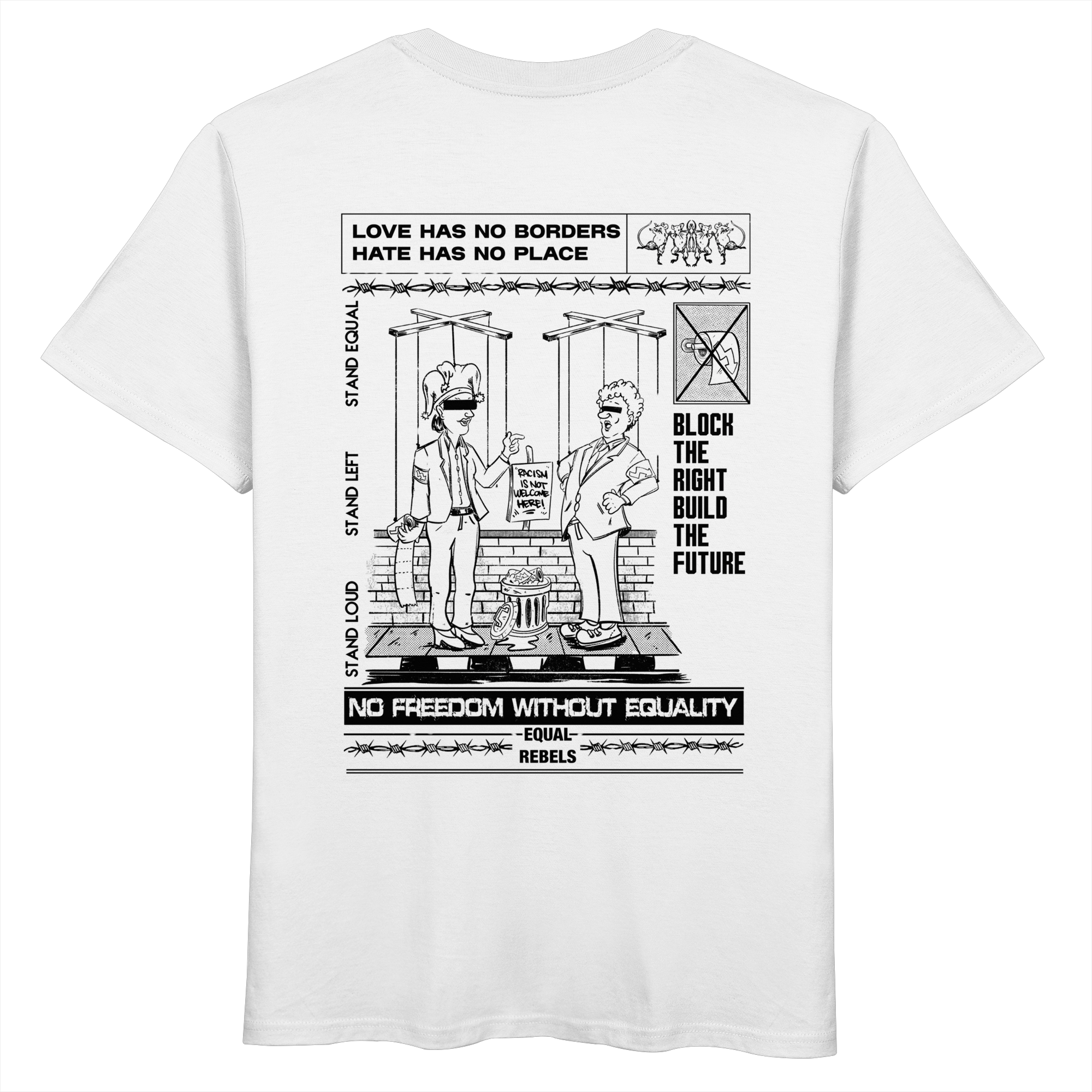 Anti AfD Brutalism (Backprint) - Organic Unisex Shirt