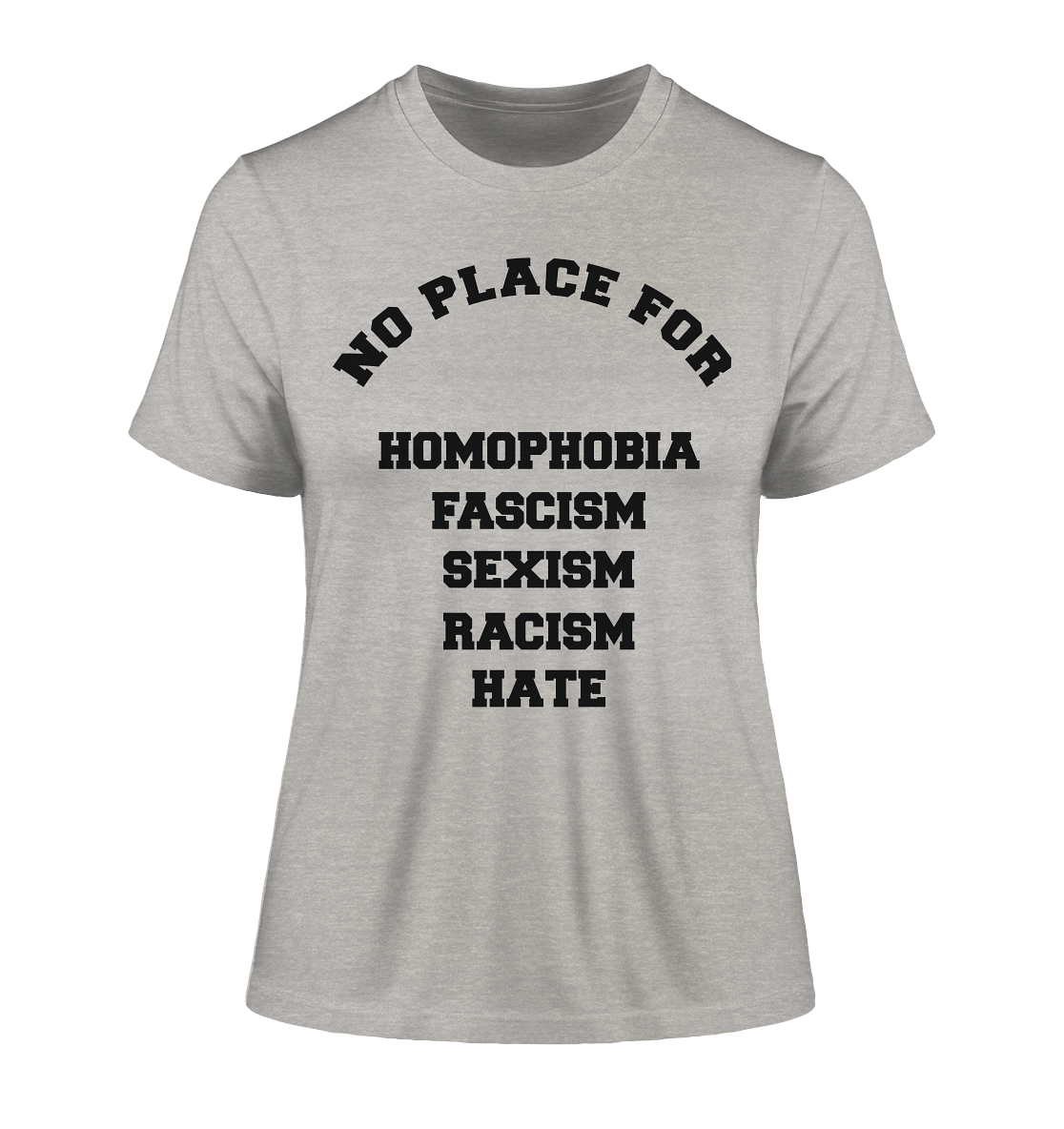 NO FASCISM NO HATE NO SEXISM - Fitted Ladies Organic Shirt - Equal Rebels