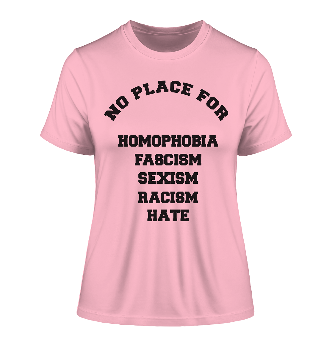 NO FASCISM NO HATE NO SEXISM - Fitted Ladies Organic Shirt - Equal Rebels