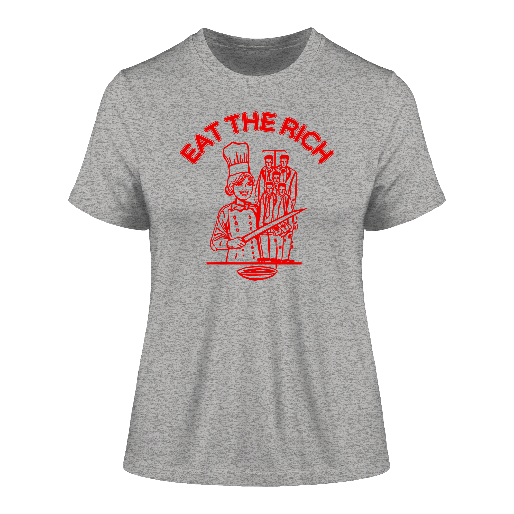 Eat The Rich Feminismus - Fitted Ladies Organic Shirt