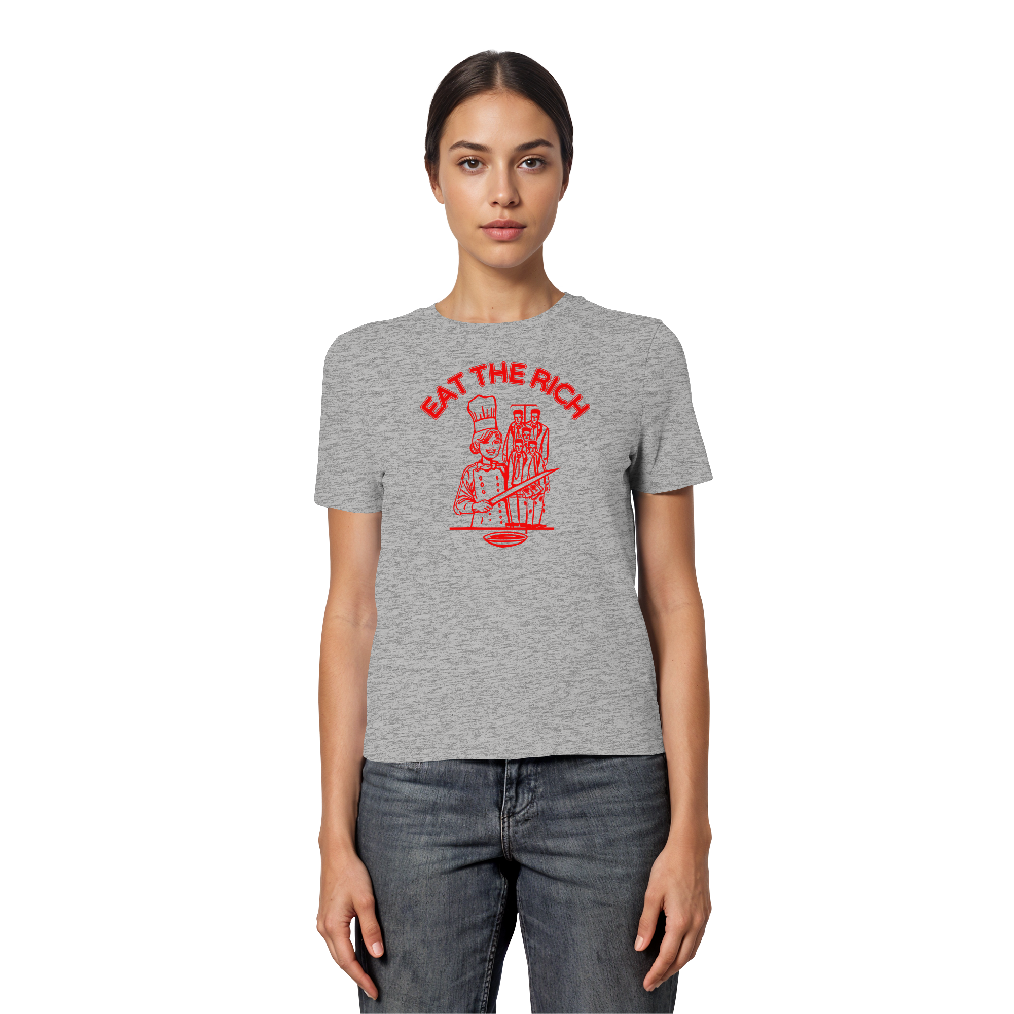 Eat The Rich Feminismus - Fitted Ladies Organic Shirt