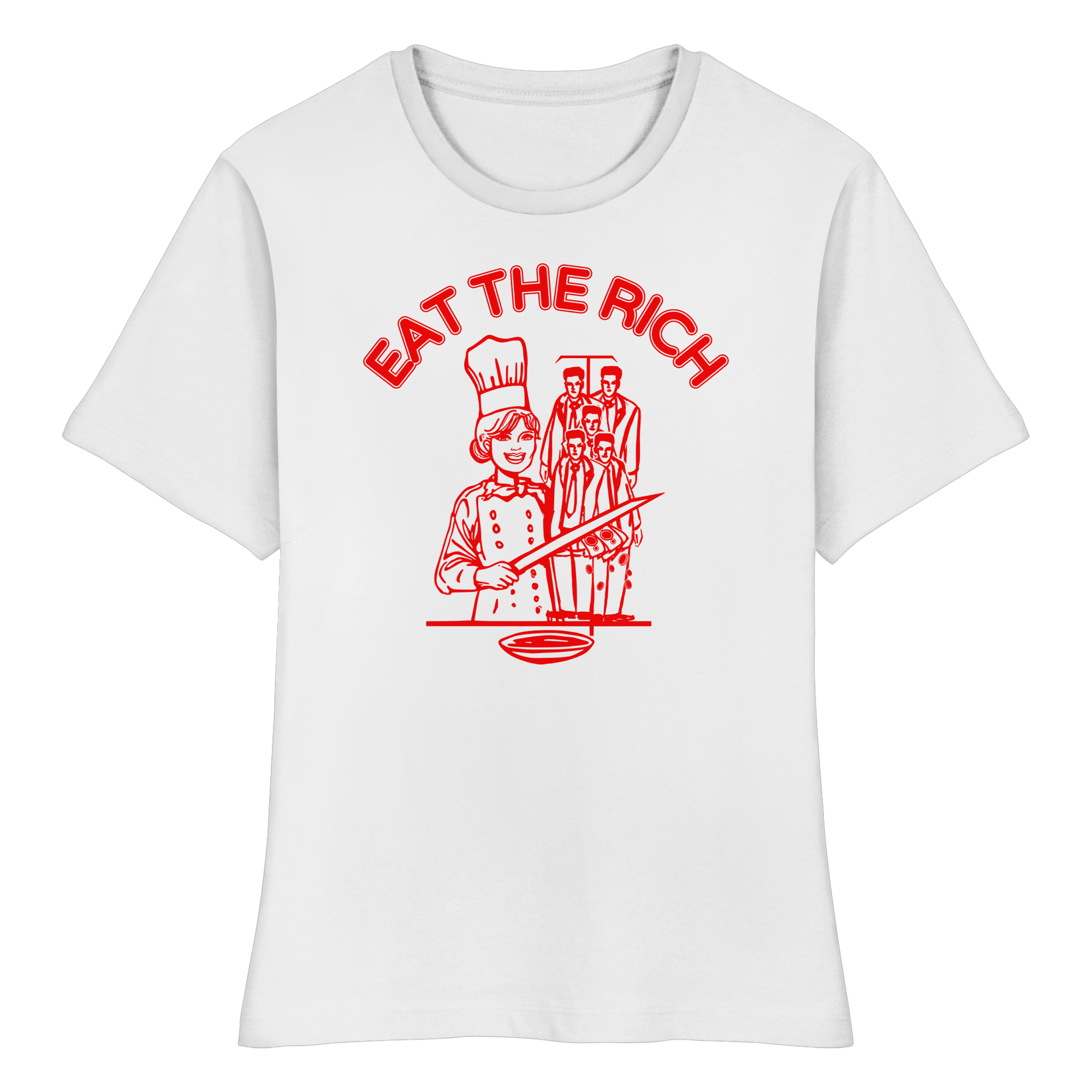 Eat The Rich Feminismus - Fitted Ladies Organic Shirt