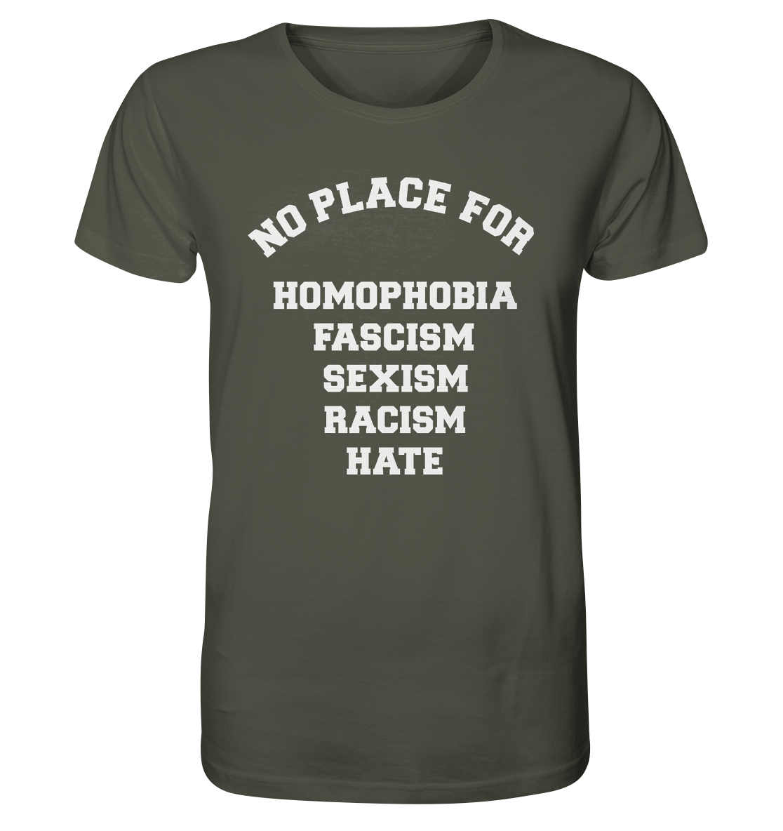 NO FASCISM NO HATE NO SEXISM - Organic Basic Shirt - Equal Rebels