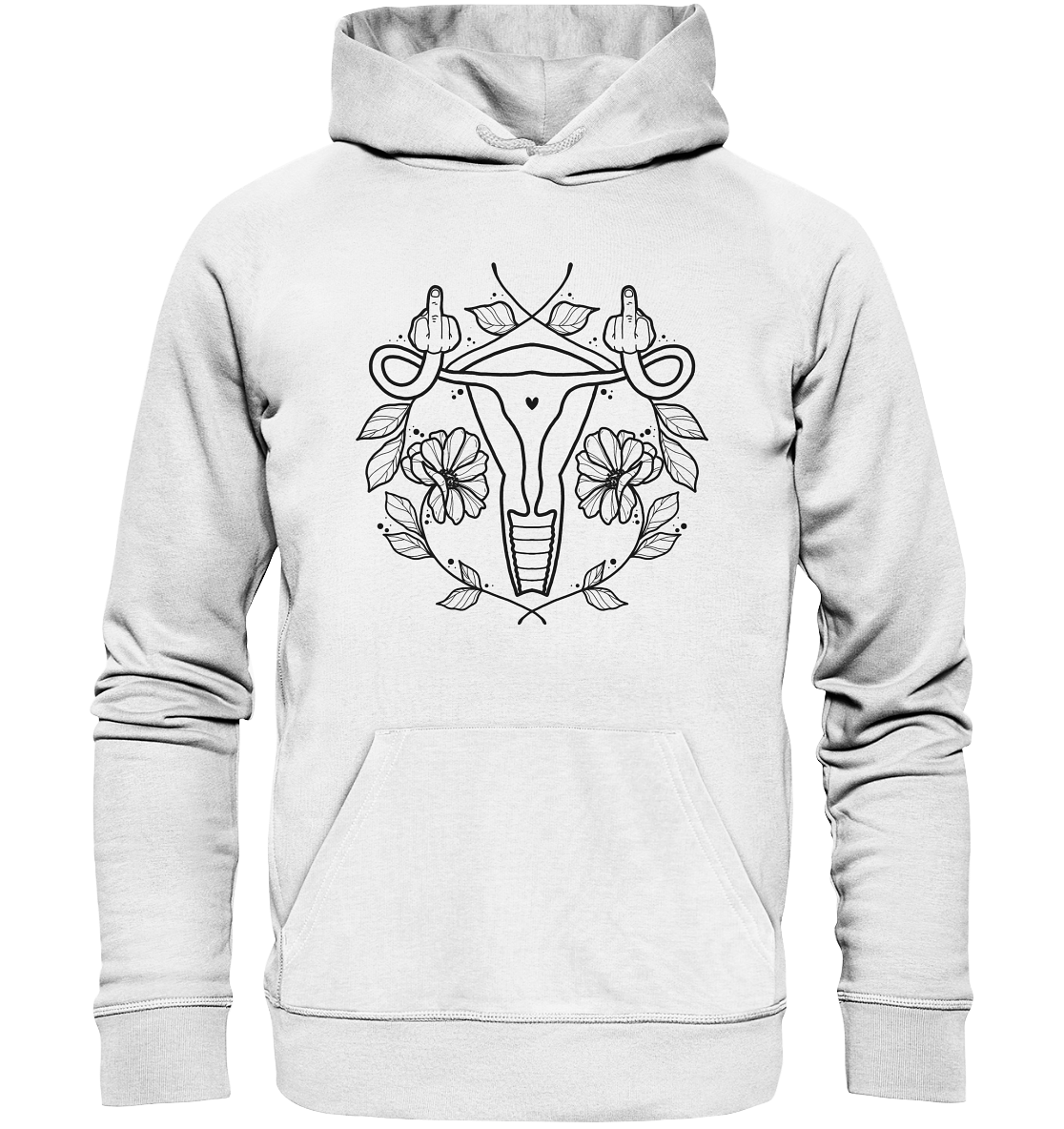 Mad Uterus Groß - Organic Unisex Hoodie - Equal Rebels