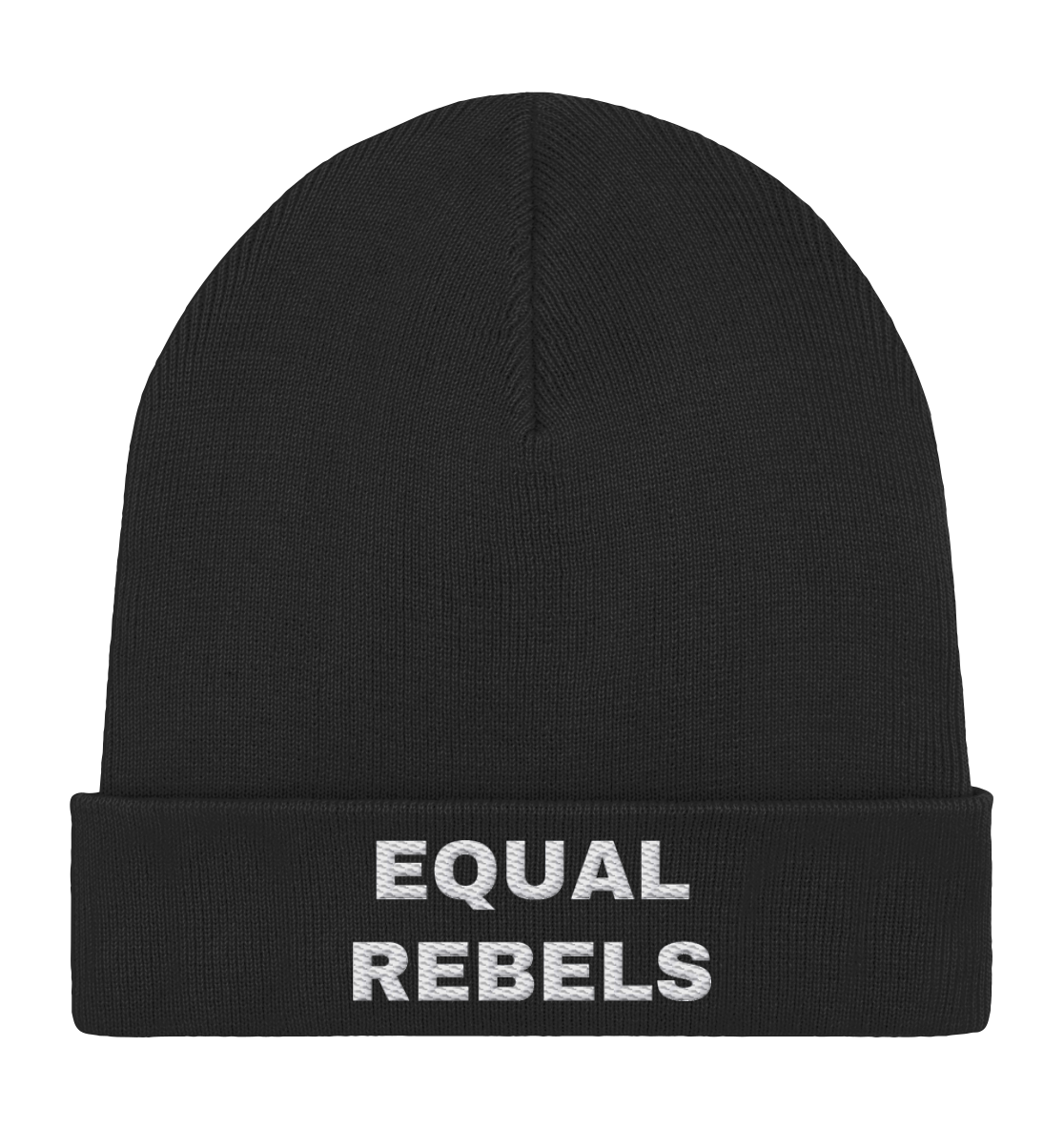 Equal Rebels Logo - Organic Rib Beanie - Equal Rebels