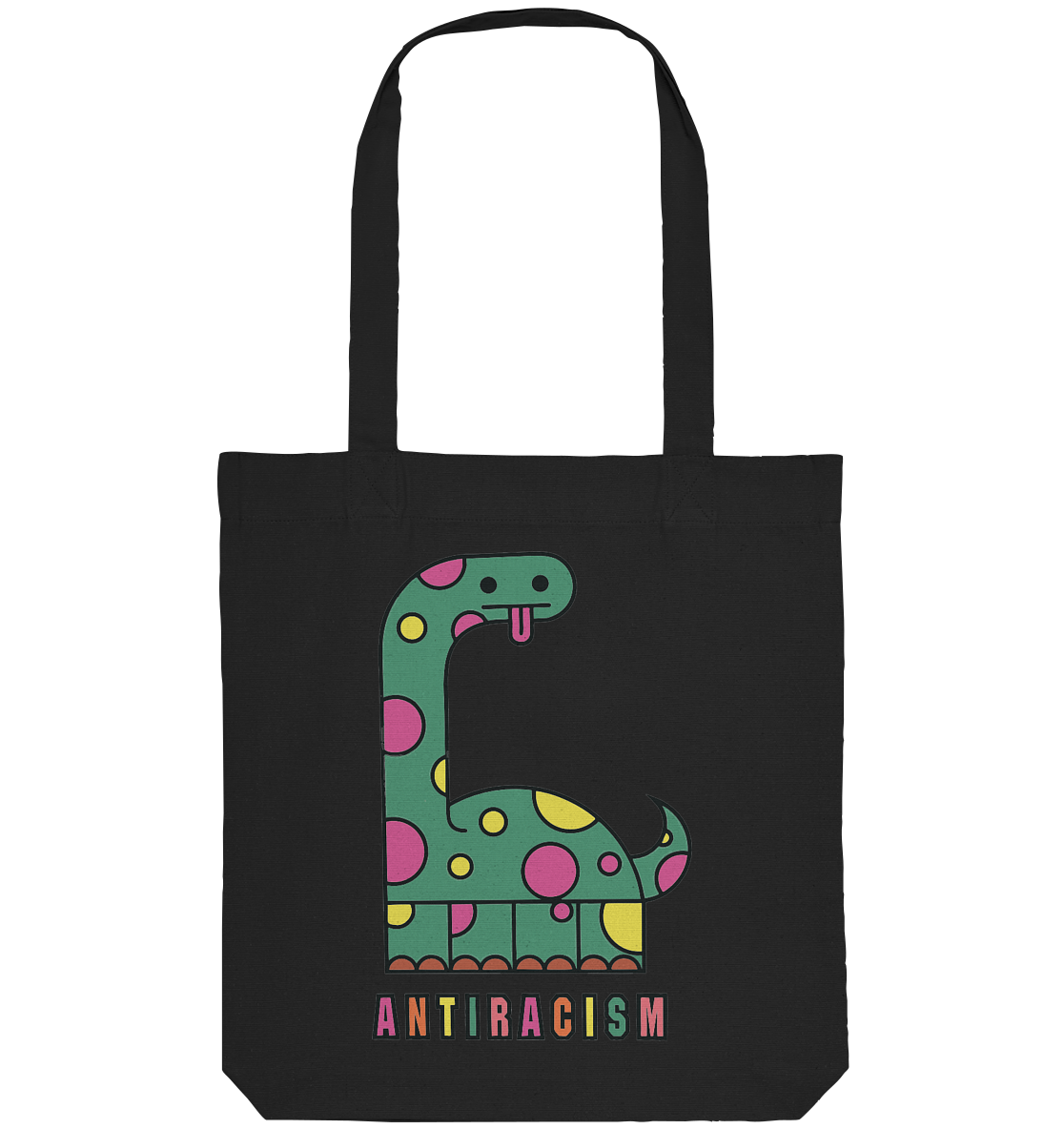 Anti Racism Dino - Organic Tote-Bag - Equal Rebels