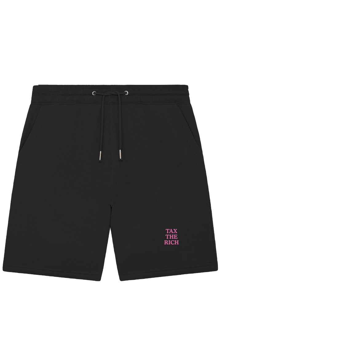 TAX THE RICH (ROSA) - Organic Jogger Shorts (Stick) - Equal Rebels