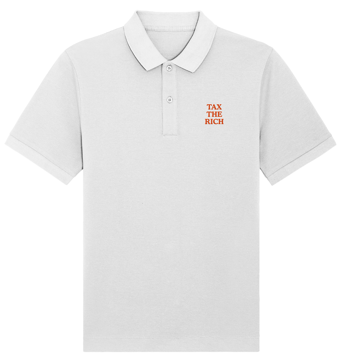 TAX THE RICH (ROT) - Organic Poloshirt (Stick) - Equal Rebels