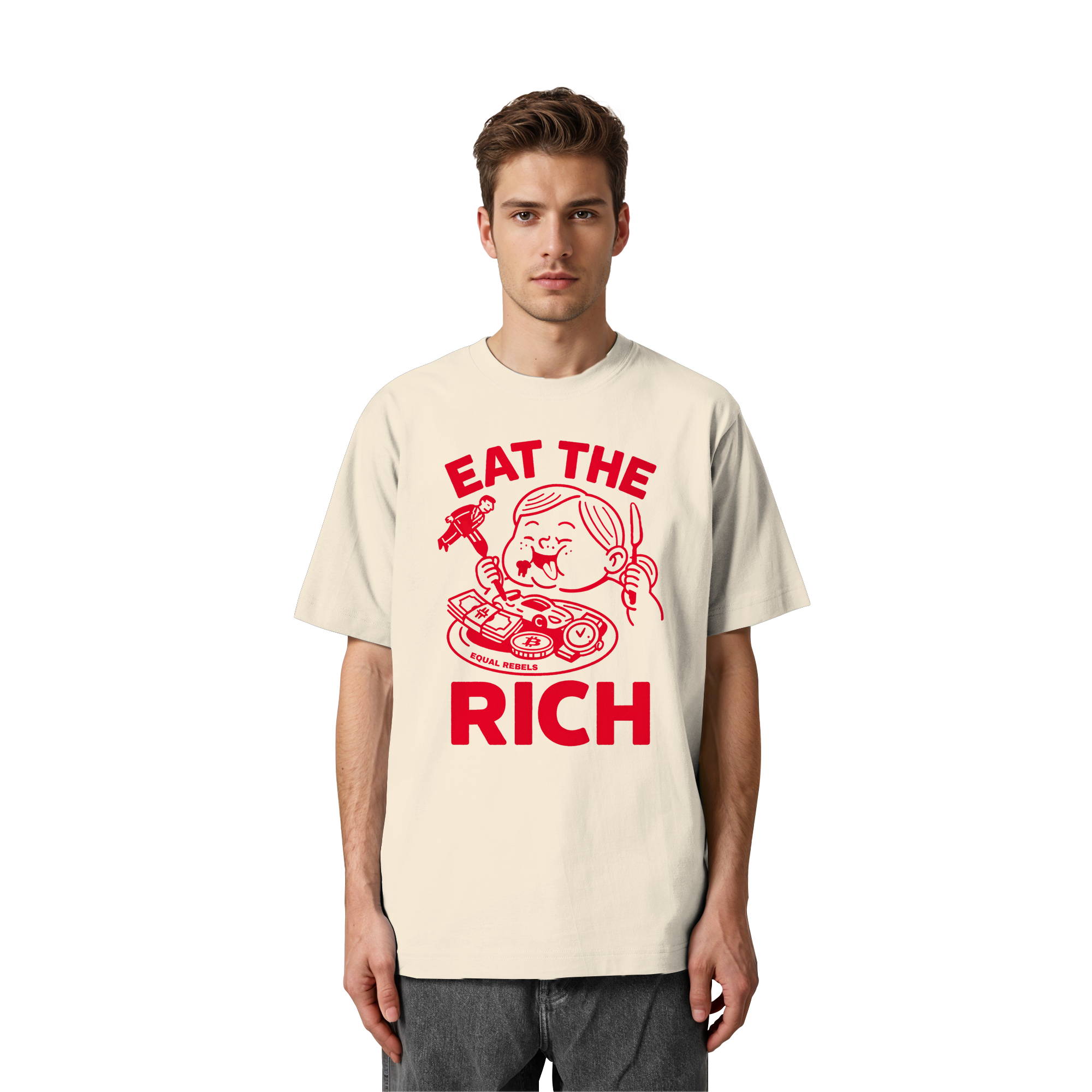 EAT THE RICH - Heavy Oversized Shirt
